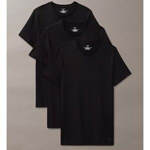 NIB Calvin Klein 100% Cotton Crew Neck T-Shirts in Black Tee Classic Fit Size XL